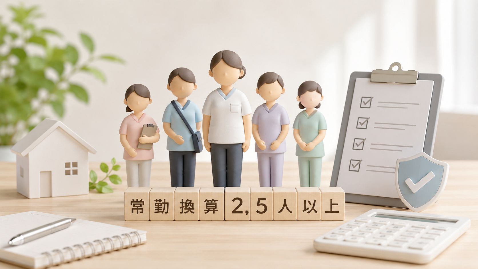 訪問看護の人員基準とは？常勤換算2.5人の計算方法や違反時のペナルティまで解説